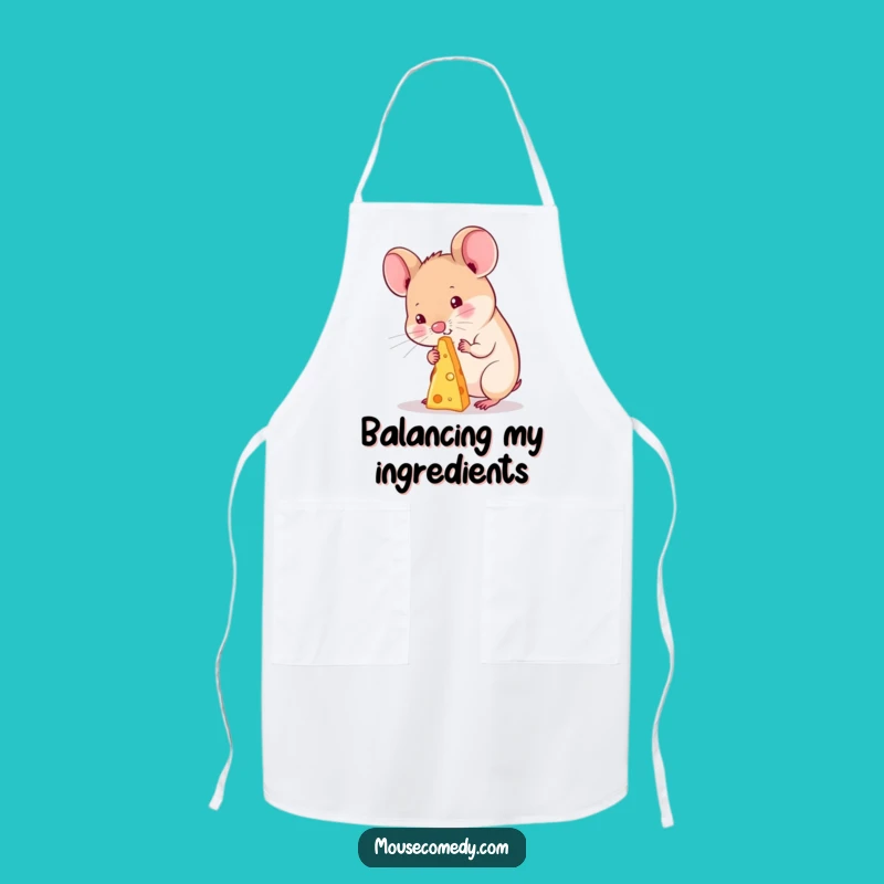Funny Kawaii Mouse Cheese Apron: Hilarious Kitchen Wear for Bakers