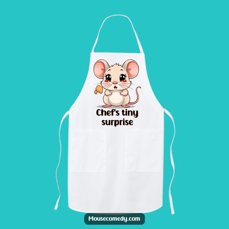 Funny Surprised Mouse Apron - Hilarious Kitchen Wear for Tiny Foodies!
