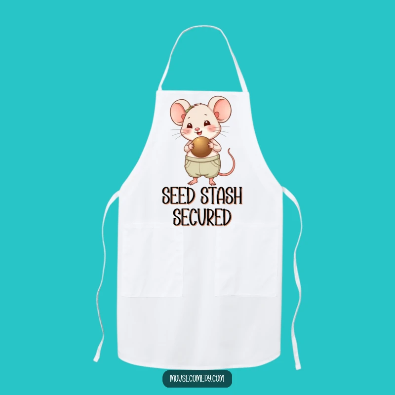 Funny Chubby Mouse Apron - Kitchen Panting Seed Carrier Chef, Funny Gift