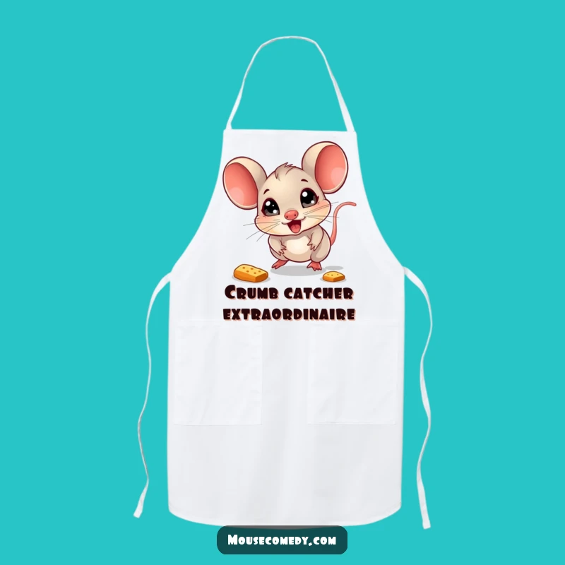 Funny Mouse Crumb Chasing Apron: Kitchen Joy Booster, Great Funny Gift
