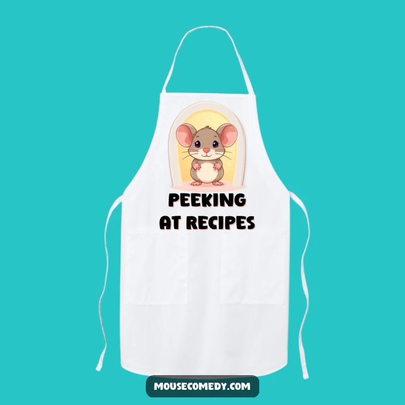 Funny Mouse Glowing Doorway Apron: Kitchen Curiosity Booster, Great Funny Gift