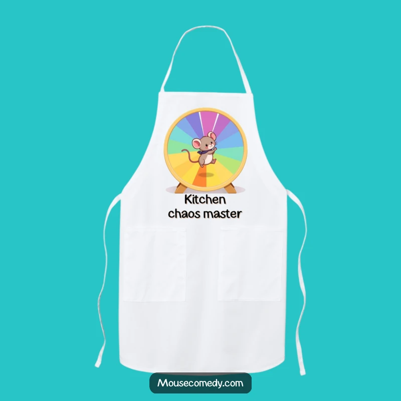 Funny Mouse Hamster Wheel Apron: Kitchen Energy Booster, Great Funny Gift