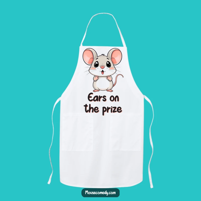 Funny Surprised Mouse Apron, Protect Your Clothes with Hilarious Startled Style