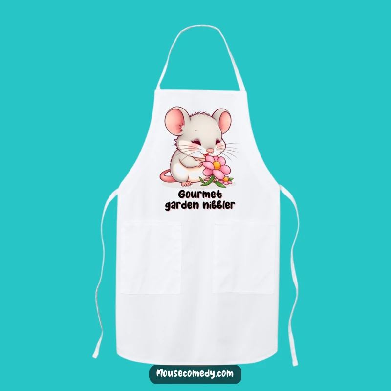 Funny Content Mouse Petal Apron: Cook with Calm, Delightful Funny Gift for Bakers!
