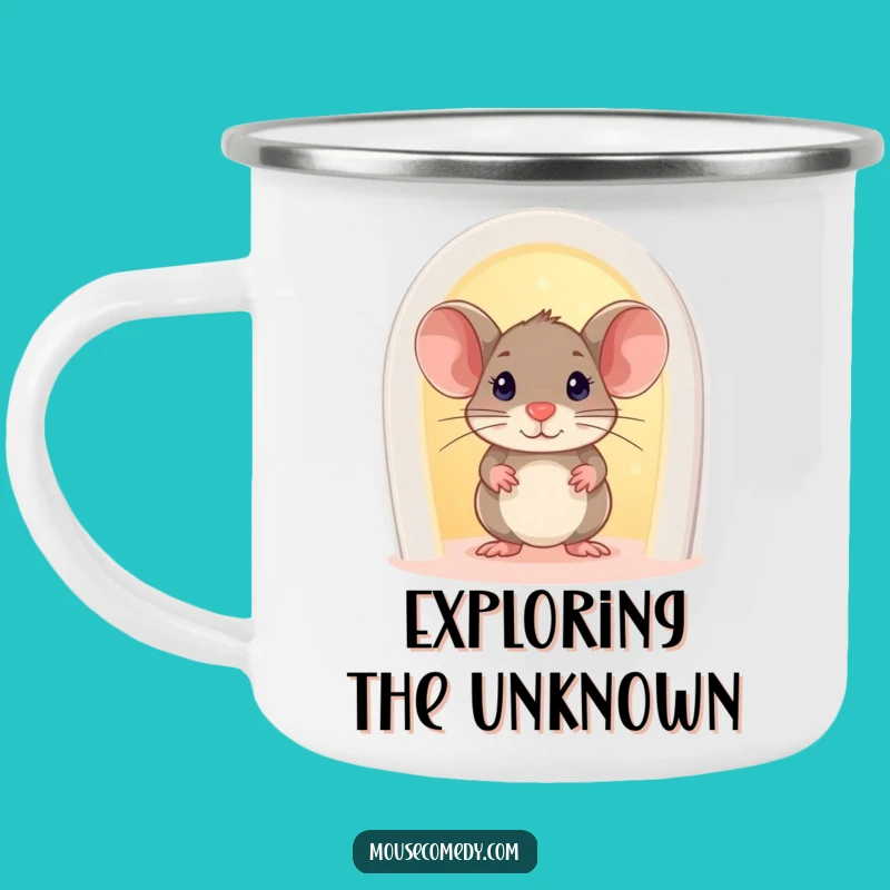 Funny Mouse Glowing Doorway Camping Mug: Explore the Outdoors, Awesome Gift