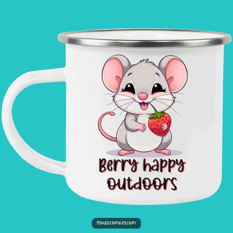 Funny Mouse Berry Balance Camp Mug: Sip & Smile, Great Gift