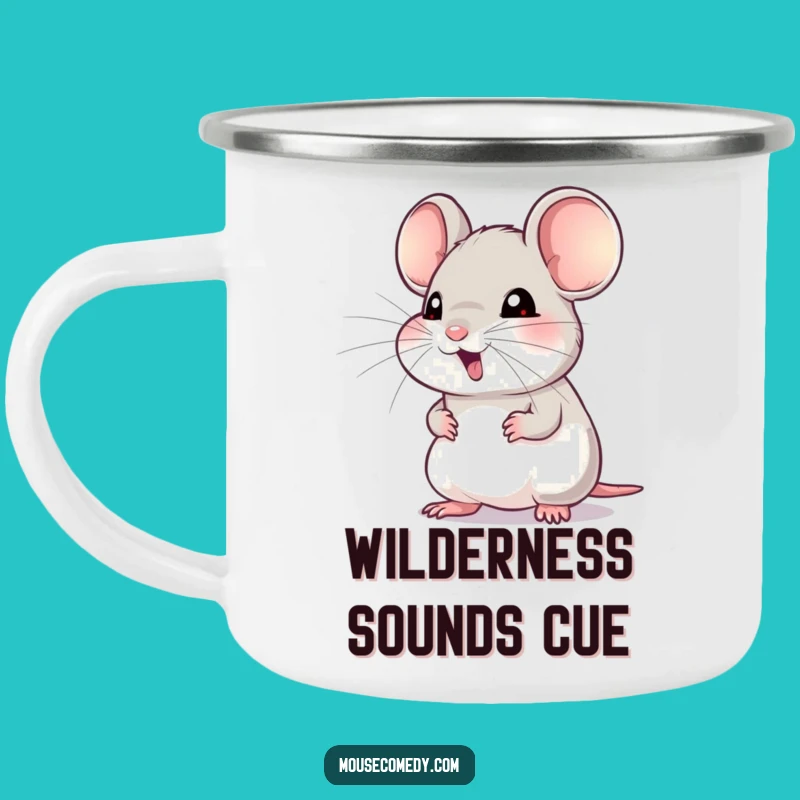 Funny Mouse Camping Mug: Eager Whiskers - Outdoor Alert Gift!