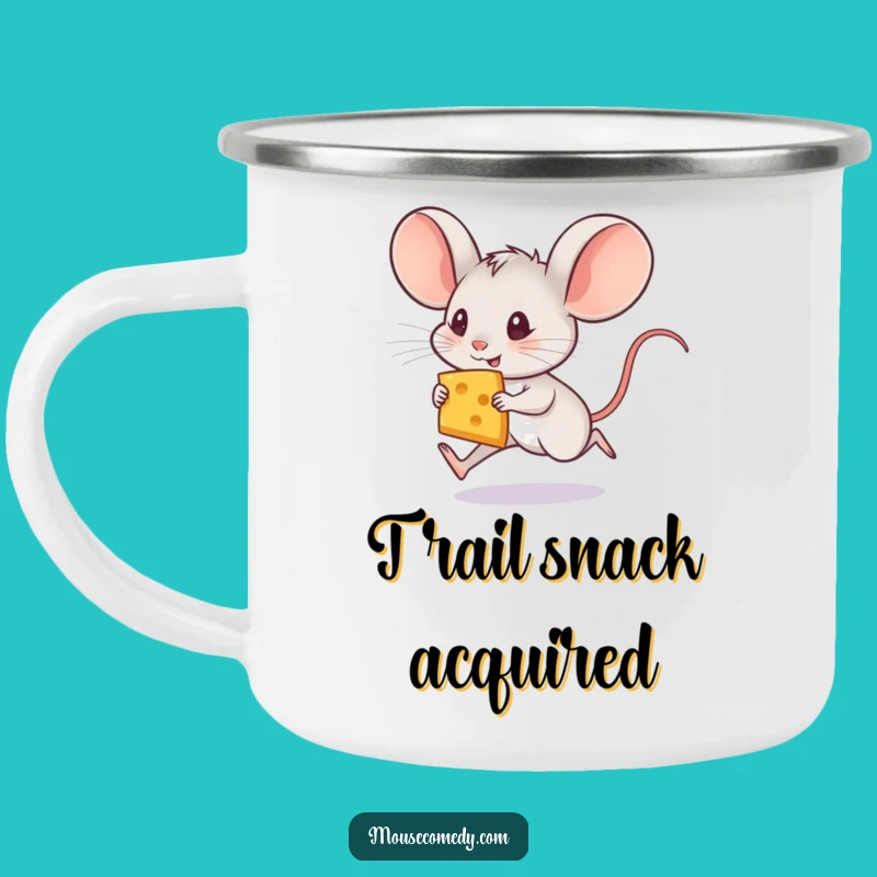 Funny Mouse Cheese Camping Mug - Adventure Fuel & Laughs