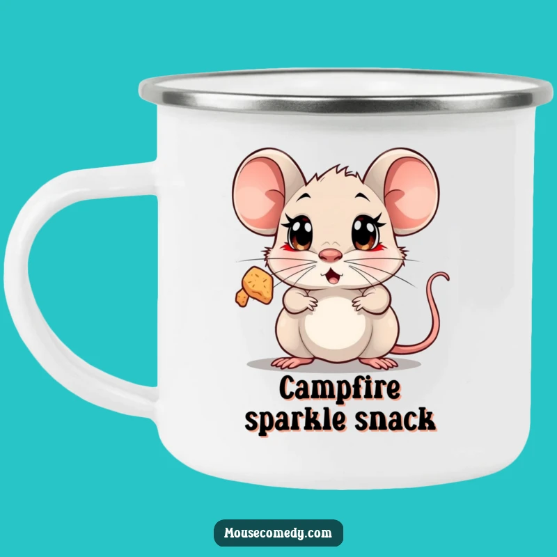 Funny Surprised Mouse Camping Mug - Durable & Tiny Wonder Gift!