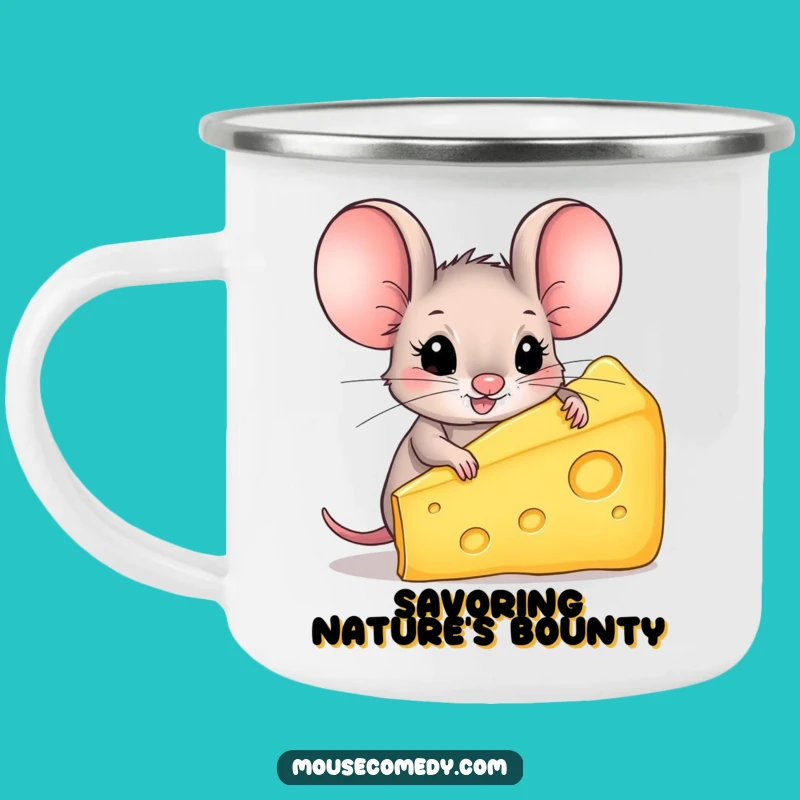 Funny Mouse Cheese Camping Mug: Adventure Fuel for Cheese Lovers, Great Gift
