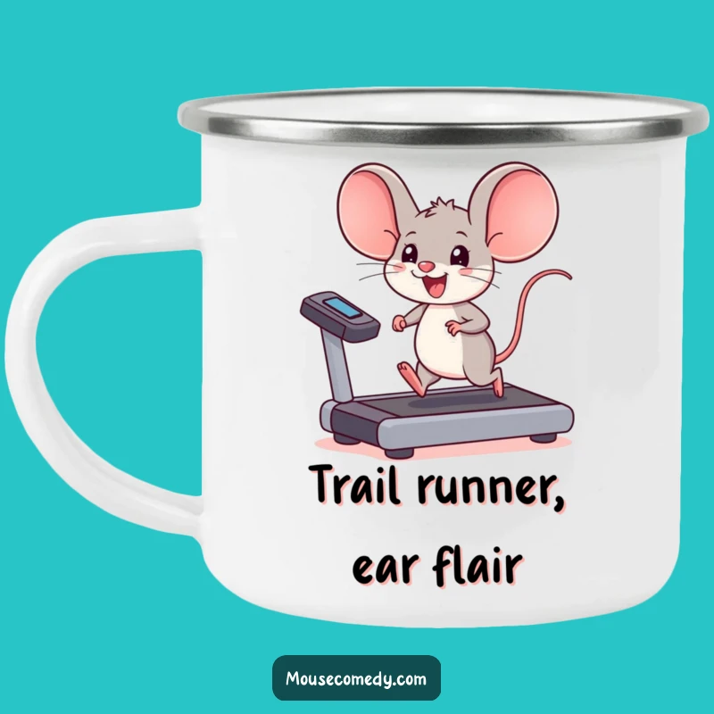 Funny Kawaii Mouse Treadmill Camping Mug: Energy for Outdoor Adventures