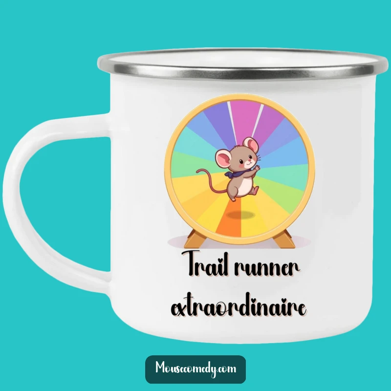 Funny Mouse Hamster Wheel Camping Mug: Fuel Your Adventures, Awesome Gift