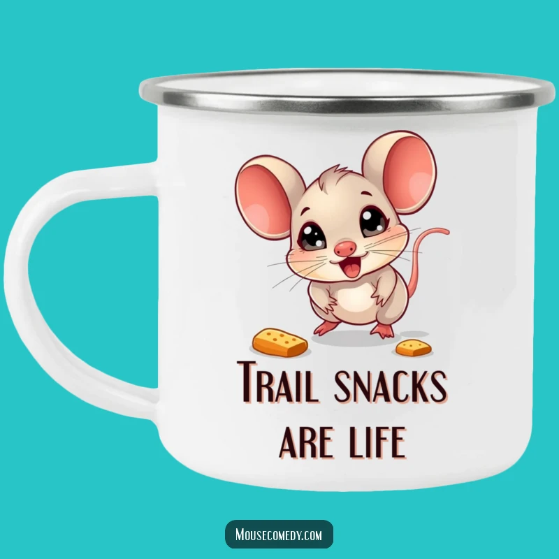 Funny Mouse Crumb Chasing Camping Mug: Enjoy Your Adventures, Awesome Gift