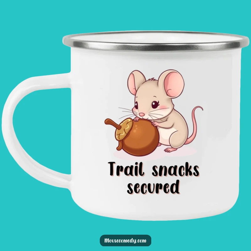 Funny Mouse Camping Mug: Acorn Pusher - Outdoor Adventure Gift!