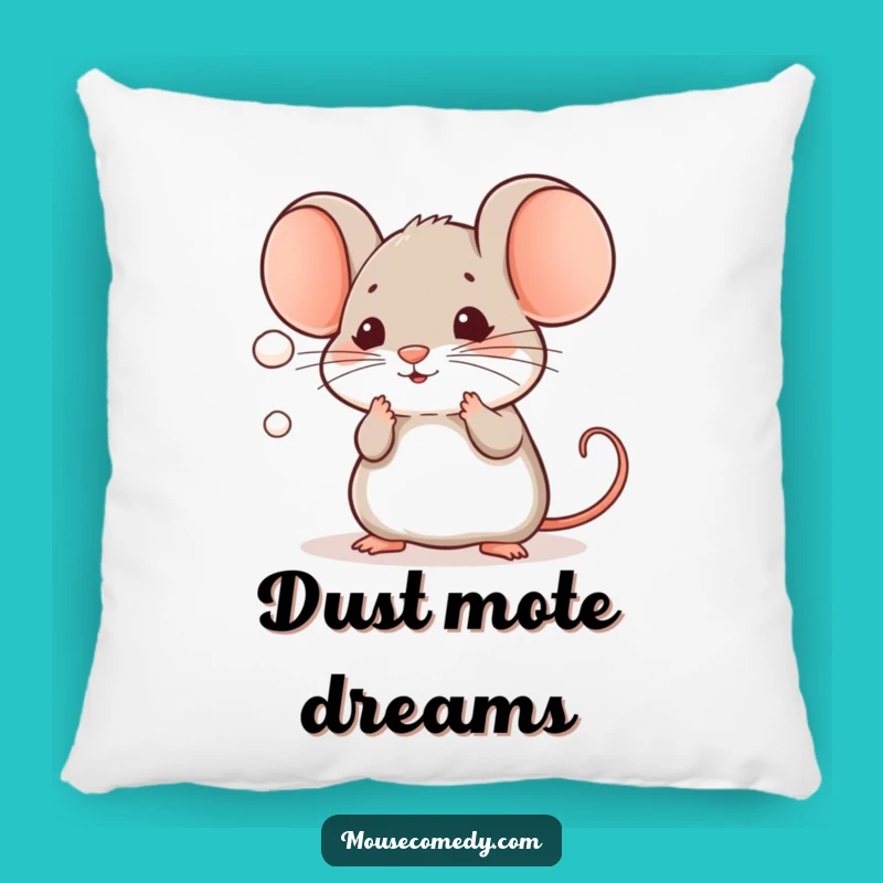Funny Kawaii Mouse Pillow: Dust Mote Fun, Cozy Humorous Gift