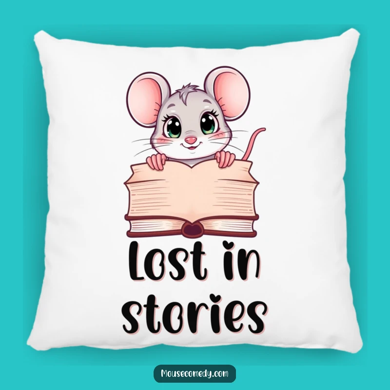 Funny Kawaii Mouse Pillow: Cozy Reader Comfort - Cute Gift!