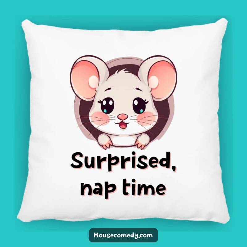 Funny Kawaii Surprised Mouse Pillow: Peeking Out, Cozy Comfort