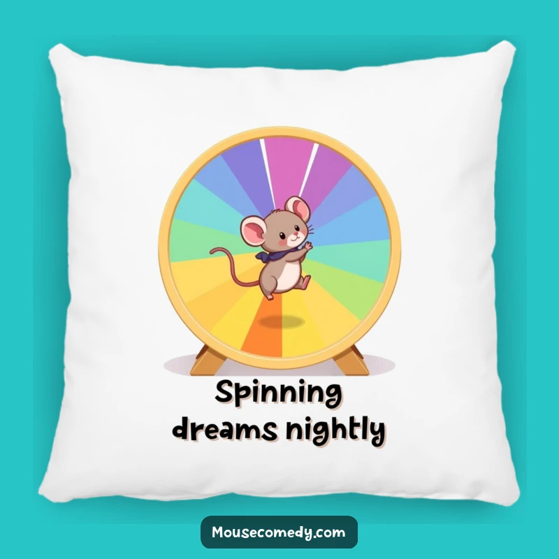Funny Mouse Hamster Wheel Pillow: Cozy Comfort for Active Dreamers, Gift