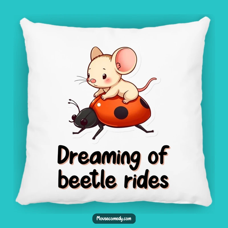 Funny Mouse Ladybug Cuddle Pillow: Soft Comfort & Whimsical Humor, Gift
