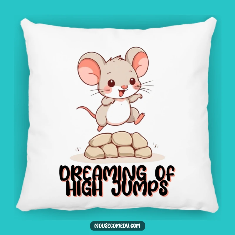 Funny Mouse Pillow: Playful Leaper Accent Pillow Gift