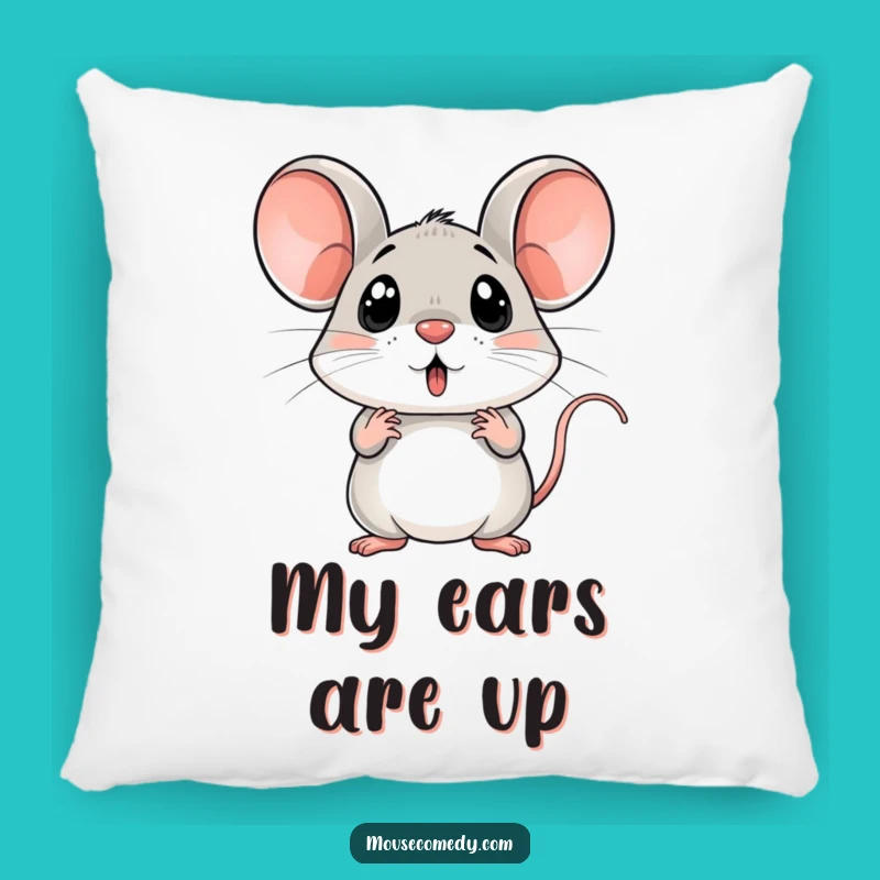 Funny Surprised Mouse Pillow, Cozy Comfort and Hilarious Gift for a Startled Friend