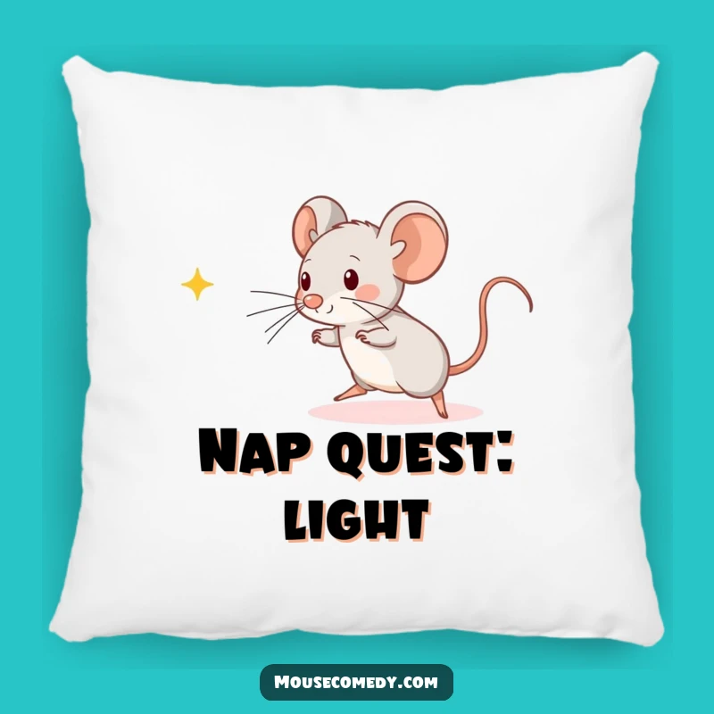 Funny Kawaii Mouse Pillow: Playful Light Chaser, Cozy Humorous Gift