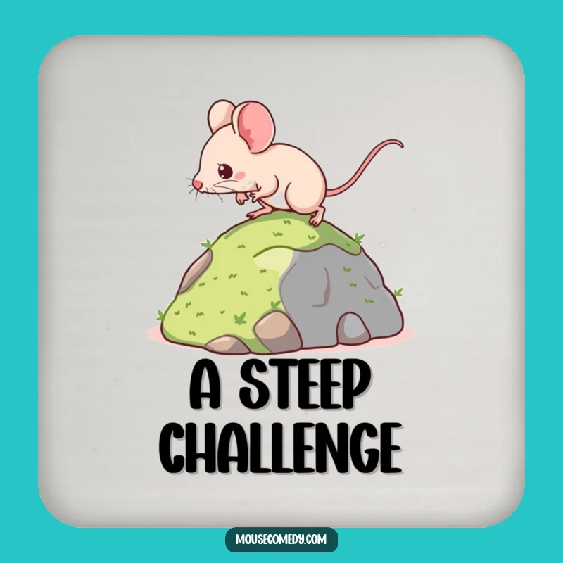 Funny Kawaii Mouse Coaster: Determined Climb Protection - Cute Drink Accessory Gift!
