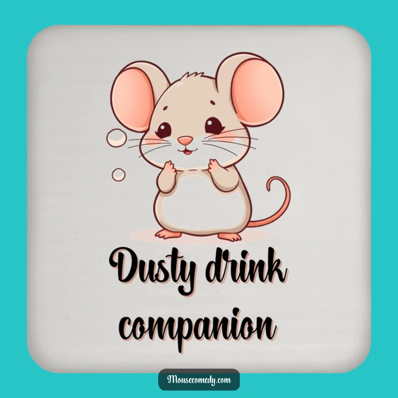 Funny Kawaii Mouse Coaster: Dust Mote Bat, Charming Humorous Gift