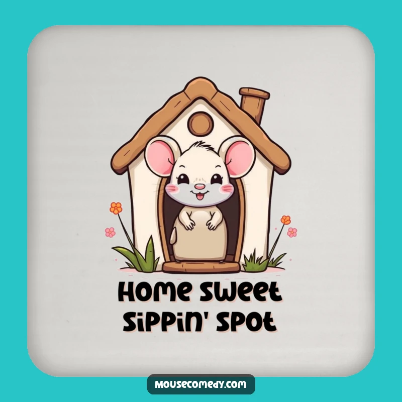 Funny Mouse Welcome Coaster - Miniature House Protection Gift