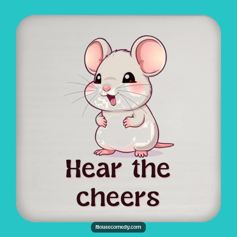 Funny Mouse Coaster: Eager Whiskers - Protect Surfaces Gift!