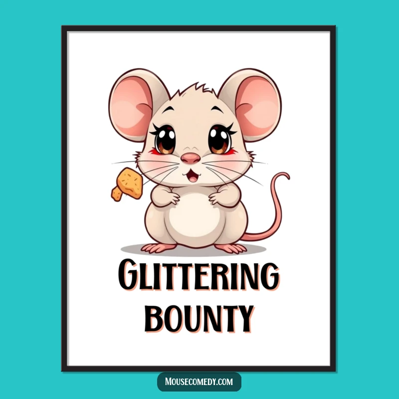 Funny Surprised Mouse Poster - Hilarious Tiny Wonder Art Print!
