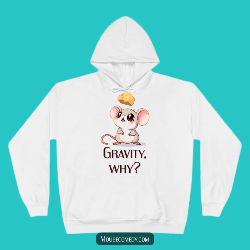 Funny Big-Eyed Mouse Hoodie - Cozy Crumb Watcher, Humorous Gift