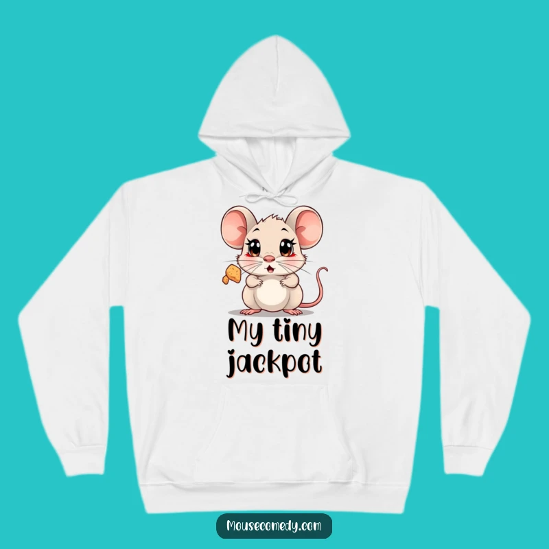 Funny Surprised Mouse Hoodie - Cozy & Tiny Wonder Gift, Sparkling Crumb!