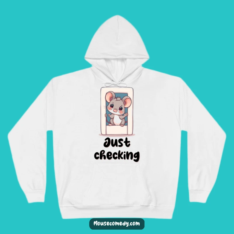 Funny Curious Mouse Hoodie - Cozy Peeking Critter Sweatshirt, Ideal Funny Gift