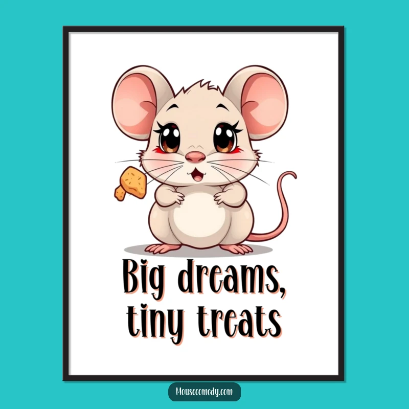 Free Printable Wall Art: Surprised Mouse Crumb Funny Animal Downloadable Home Decor