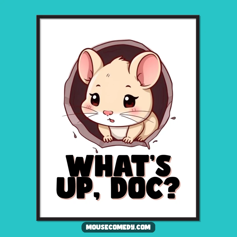 Free Printable Wall Art: Curious Mouse, Funny Downloadable Decor for Cozy Nooks