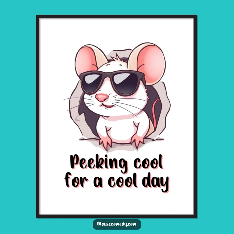 Free Printable Wall Art: Cool Sunglasses Mouse - Funny Downloadable Decor