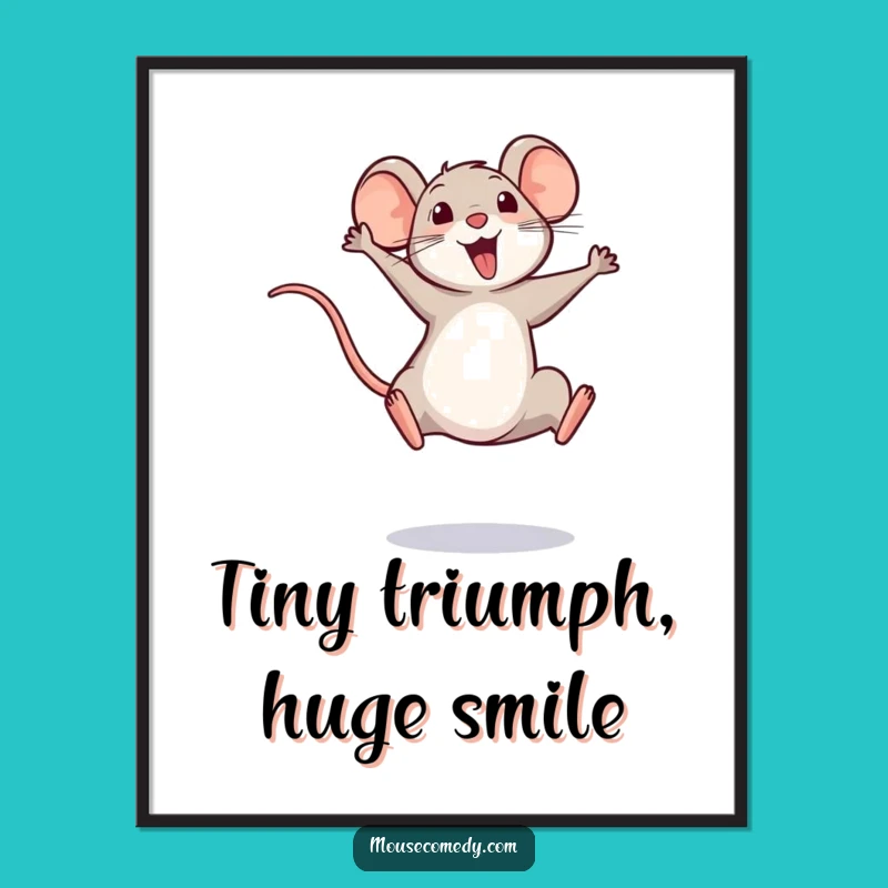 Free Printable Wall Art: Funny Mouse Leap, Hilarious Downloadable Decor for Joyful Spaces