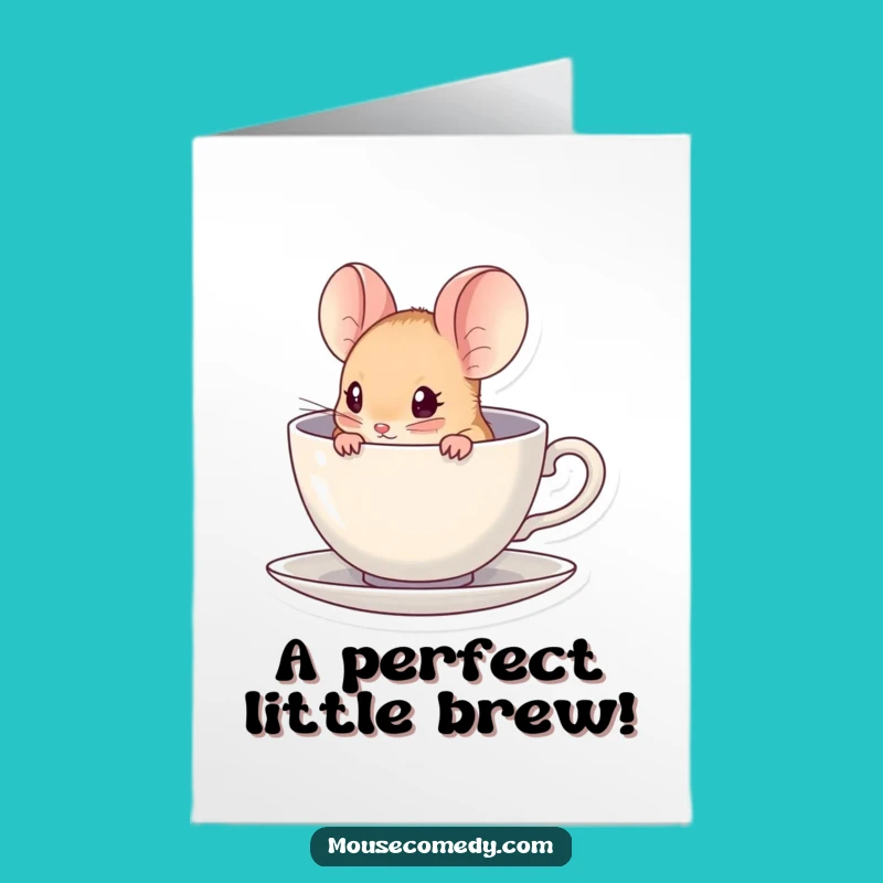 Free Printable Kawaii Mouse Congrats Card - Sip Sip Hooray!