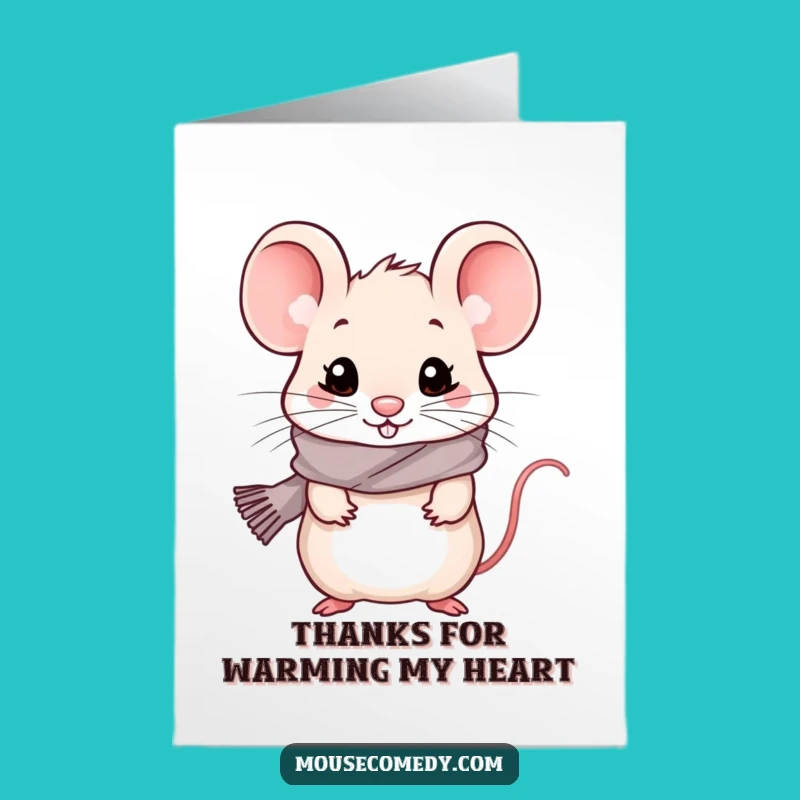 Free Printable Kawaii Mouse Thank You Card - Wrapped Up Thanks!
