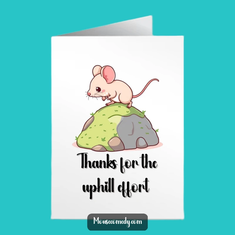 Free Printable Thank You Card: Determined Mouse Thanks You!