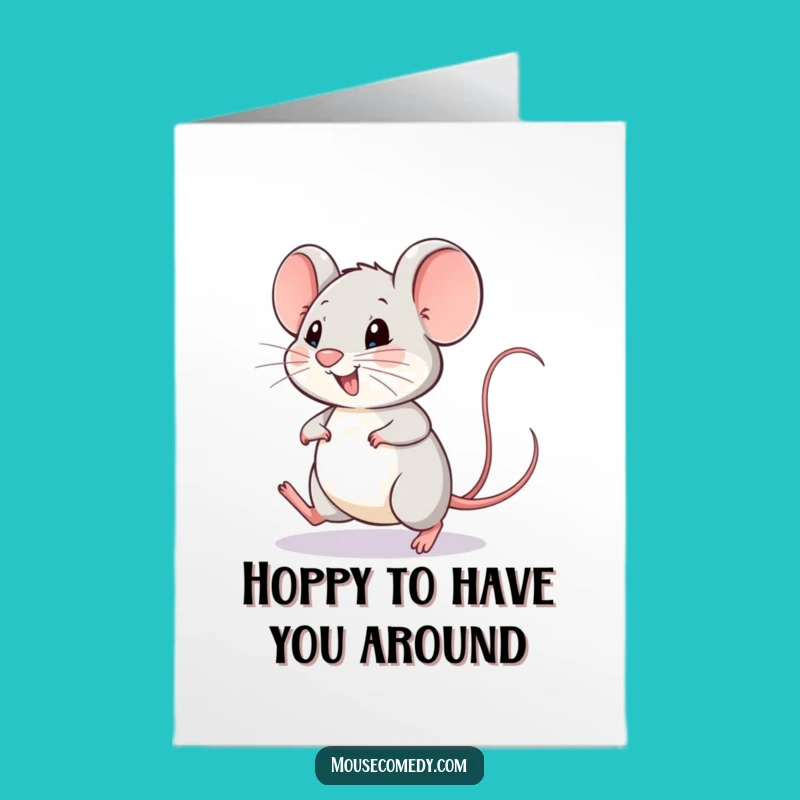 Free Printable Thank You Card: Happy Mouse Hops Thanks Your Way!