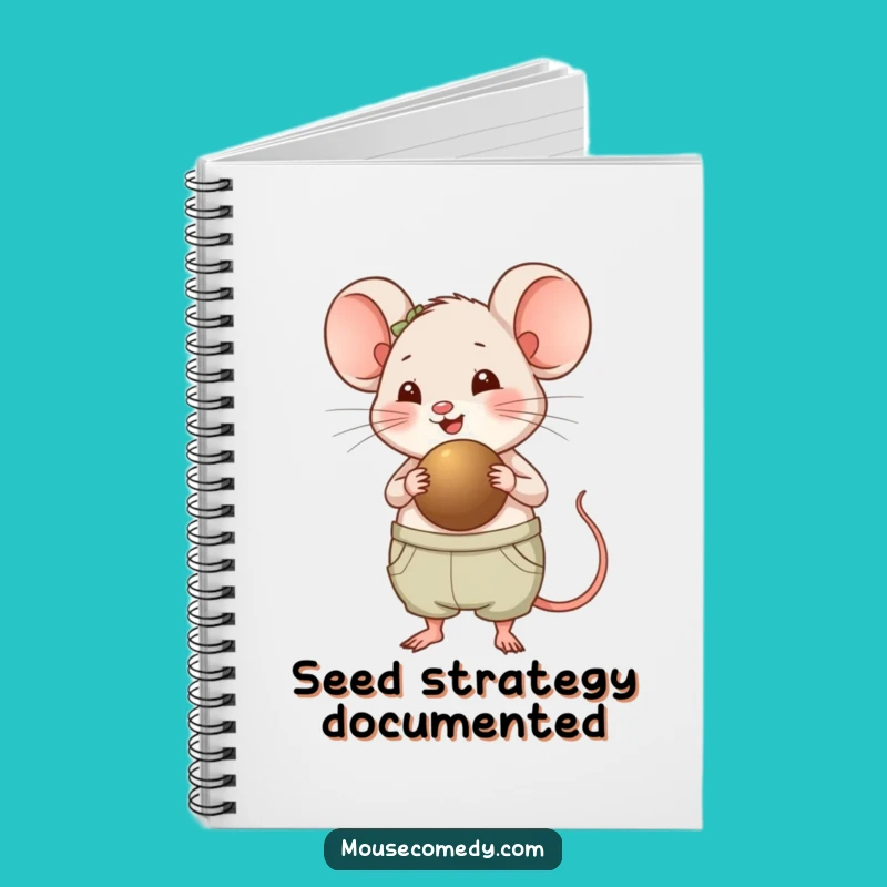 Funny Chubby Mouse Notebook - Jot Down Ideas Panting Seed Carrier, Fun Gift
