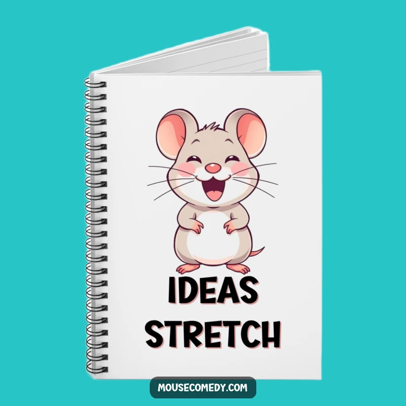 Funny Joyful Mouse Notebook - Happy Squeak Journal Cover, Perfect Funny Gift