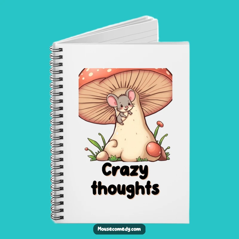 Funny Mischievous Mouse Notebook - Winking Climber Journal, Perfect Funny Gift