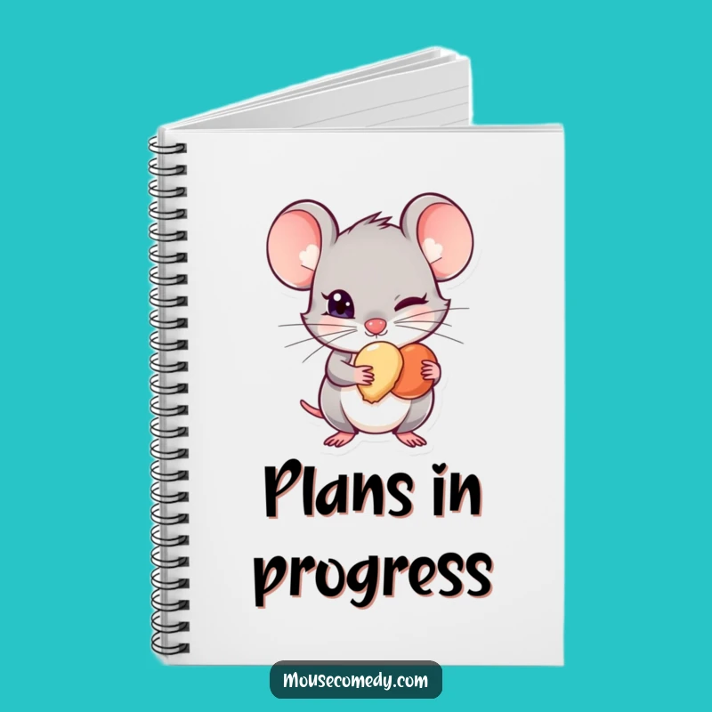 Funny Mischievous Mouse Notebook - Jot Down Secrets, Fun Gift