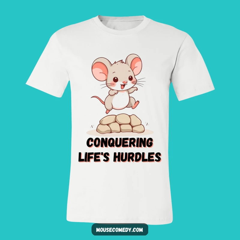 Funny Mouse Leap Tee: Playful Rodent Jumping T-Shirt Gift