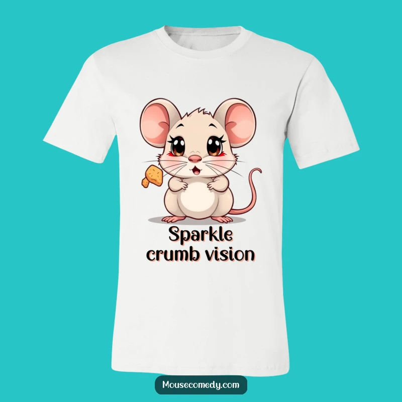 Funny Surprised Mouse T-Shirt - Wide-Eyed Wonder Apparel, Sparkling Crumb!