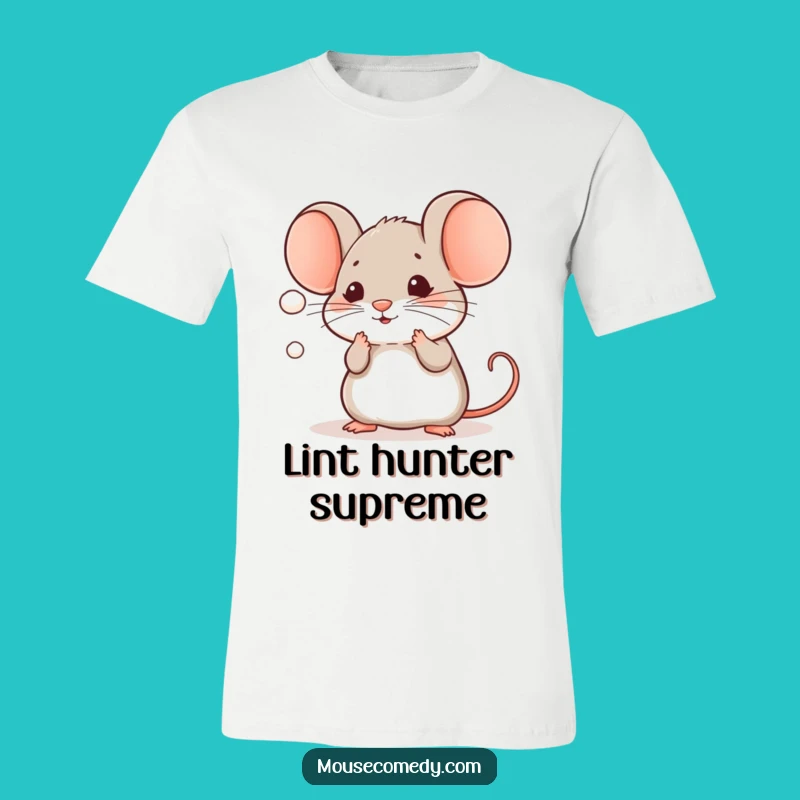 Funny Kawaii Mouse T-Shirt: Dust Mote Fun, Playful Humorous Gift