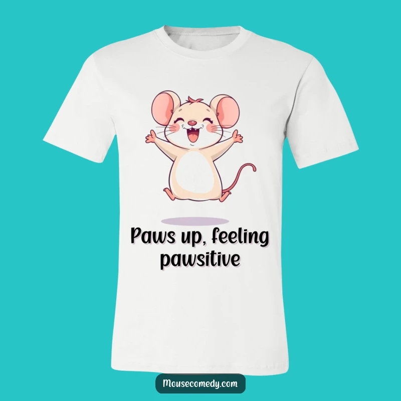 Funny Joyful Mouse Leap T-Shirt: Wear Your Happiness, A Hilarious Gift!